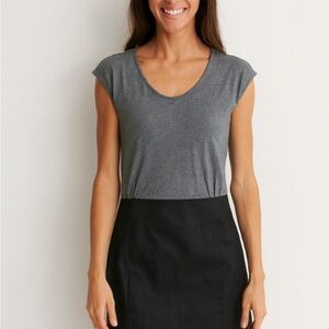 New! Banana Republic Colorblock Gray Black Sheath Dress ($89 MSRP) Sz 12 Office